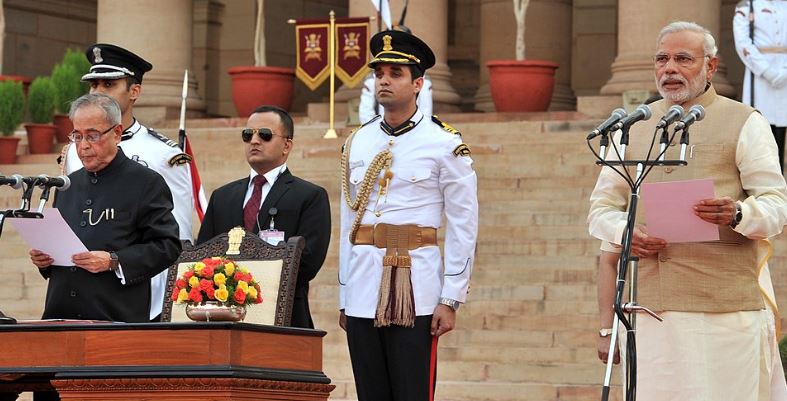 سخت گیرہندومودی نے دوسری بار وزیراعظم کے عہدے کا حلف لے لیا