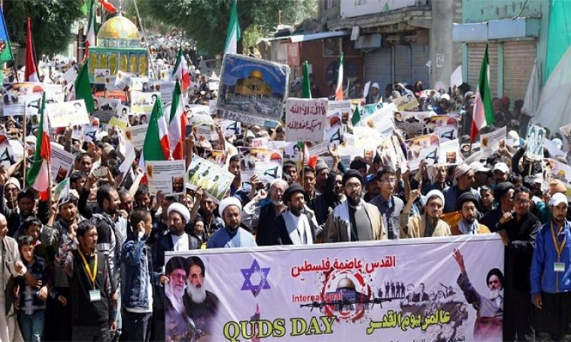 کشمیریوں‌نے فلسطینیوں سے اظہار یکجہتی کے طورپر یوم القدس منایاجارہا ہے